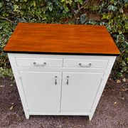 Buffet blanc vintage 2 portes et 2 tiroirs