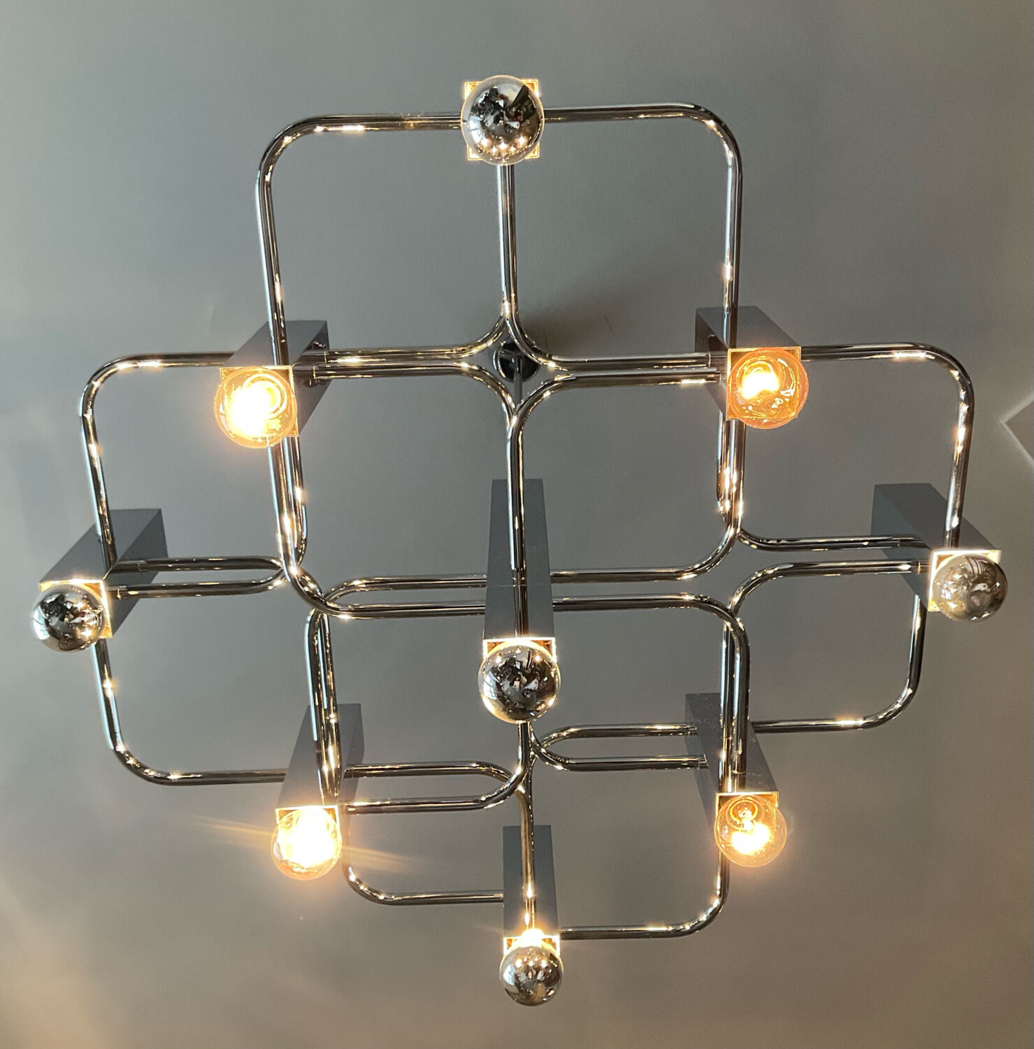 Sciolari chandelier distributed by Boulanger from the 70s