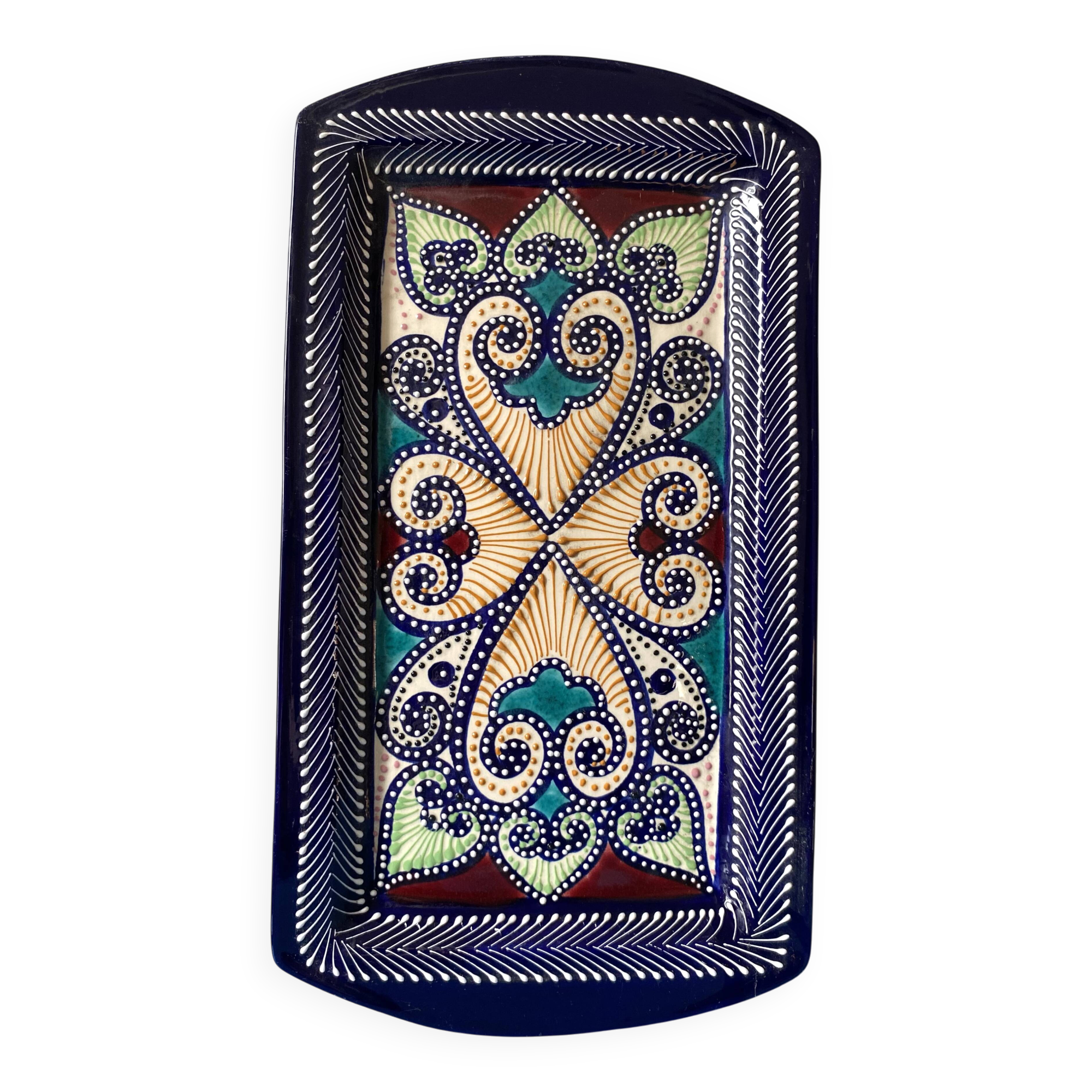 Ceramic plate Quimper signed HB