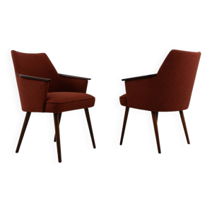 2 fauteuils en bois et - 1960