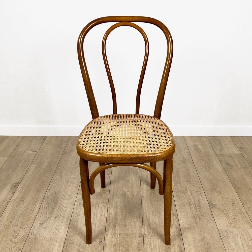Bentwood and cane bistro chair