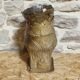 Vase made from a slab of scarified stoneware