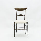Set of 4 chairs Campanino Chiavari walnut by Fratelli Levaggi 1950