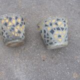 Pair of cement basins and tiles from the 50s