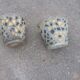 Pair of cement basins and tiles from the 50s