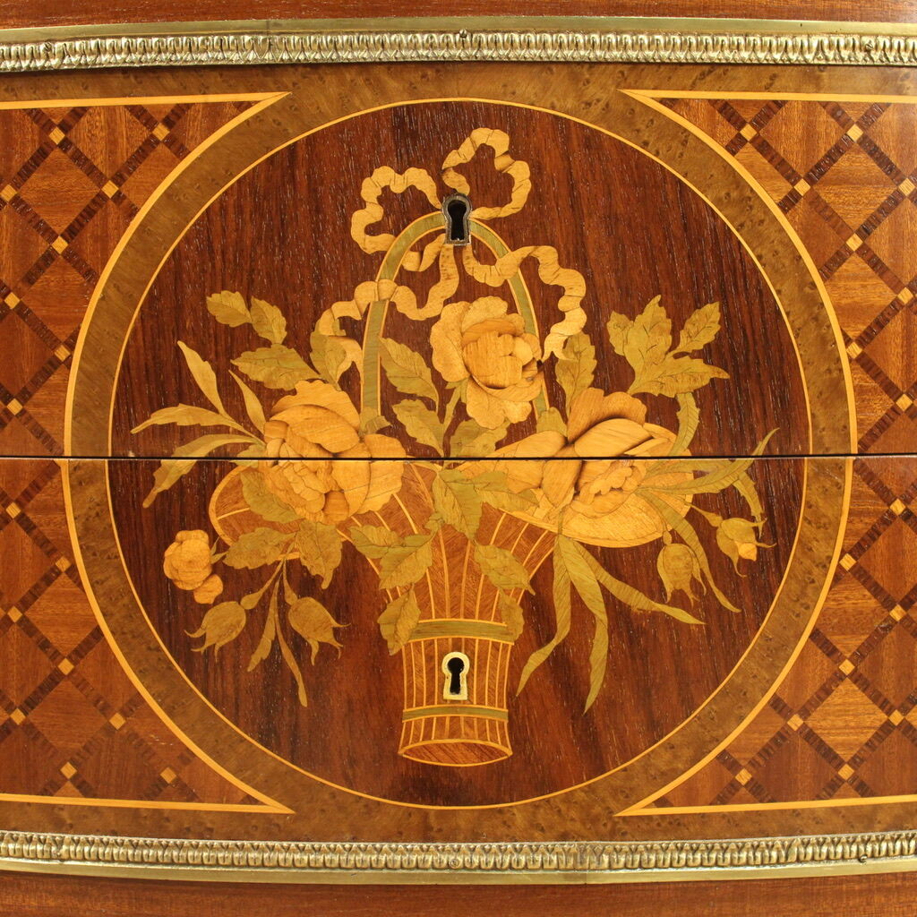 Half-moon dresser with marble top from the XXth century