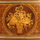 Commode demi-lune avec dessus en marbre du XXème siècle
