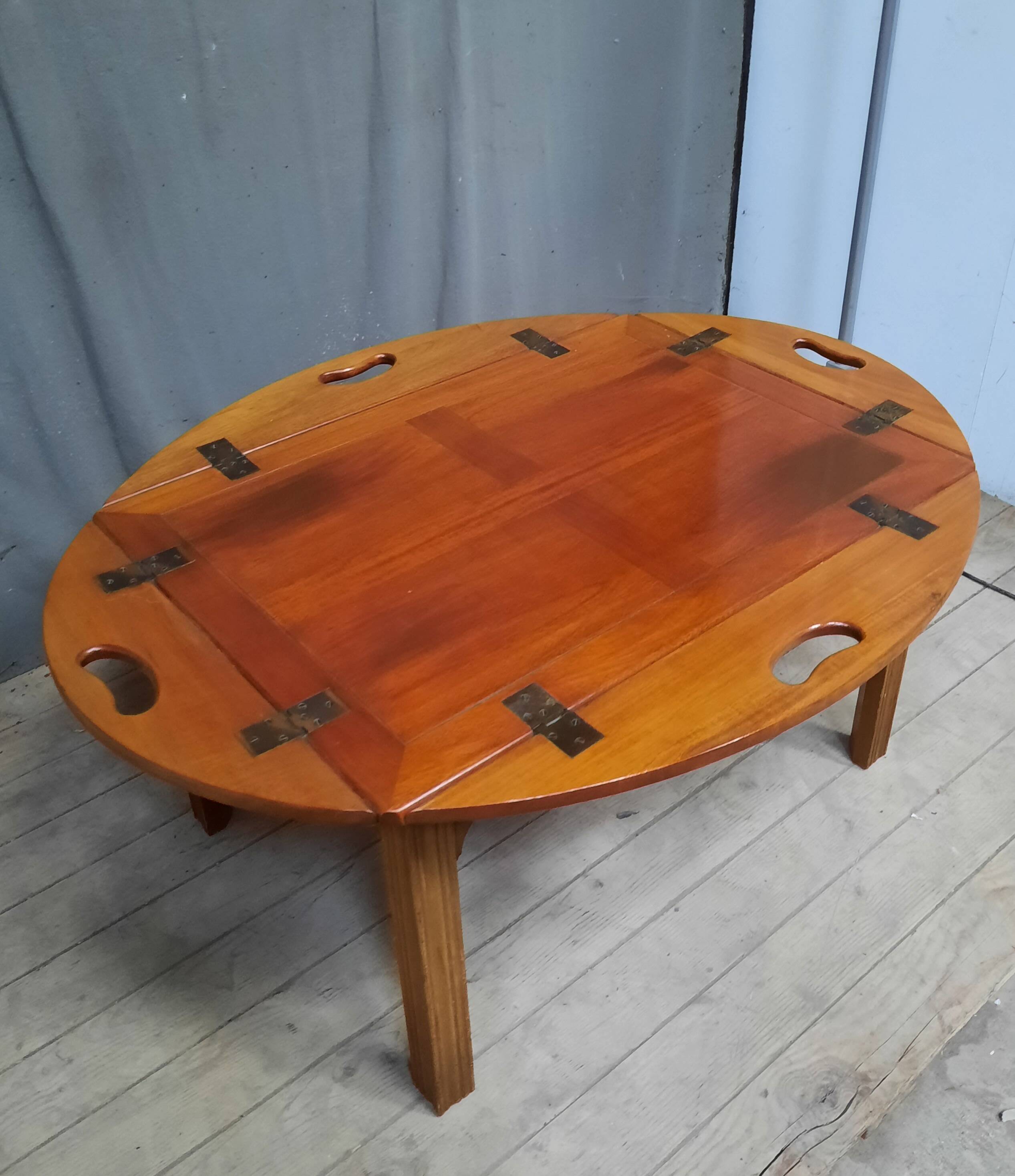 Mahogany boat coffee table