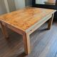 Table basse de ferme en bois patiné avec rallonge