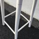 Tabouret scandinave en bois teinté blanc 60