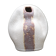 Free-form Soliflore - cracked white enamel - organic ceramic - 80s