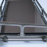 Wall shelf silver patina bronze glass early 20th century