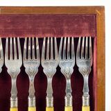 Antique Silver-Plated Fish Knives and Forks for 12 People from Sheffield, England, 1910s, Set of 24