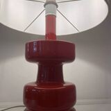 Mid-Century Modern Red Ceramic Table Lamp, 1960s