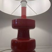Mid-Century Modern Red Ceramic Table Lamp, 1960s