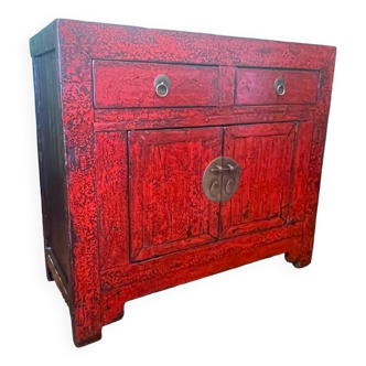 Old Chinese red lacquered sideboard