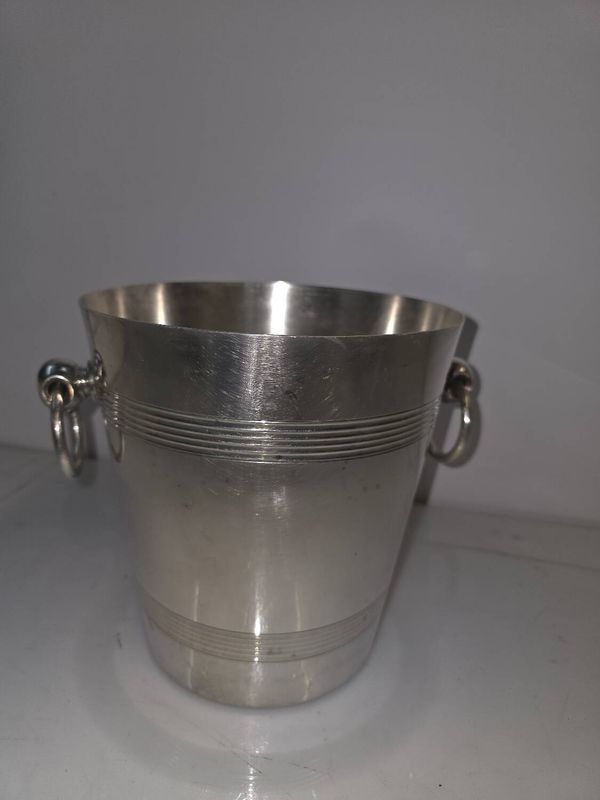 Seau à champagne en métal argenté