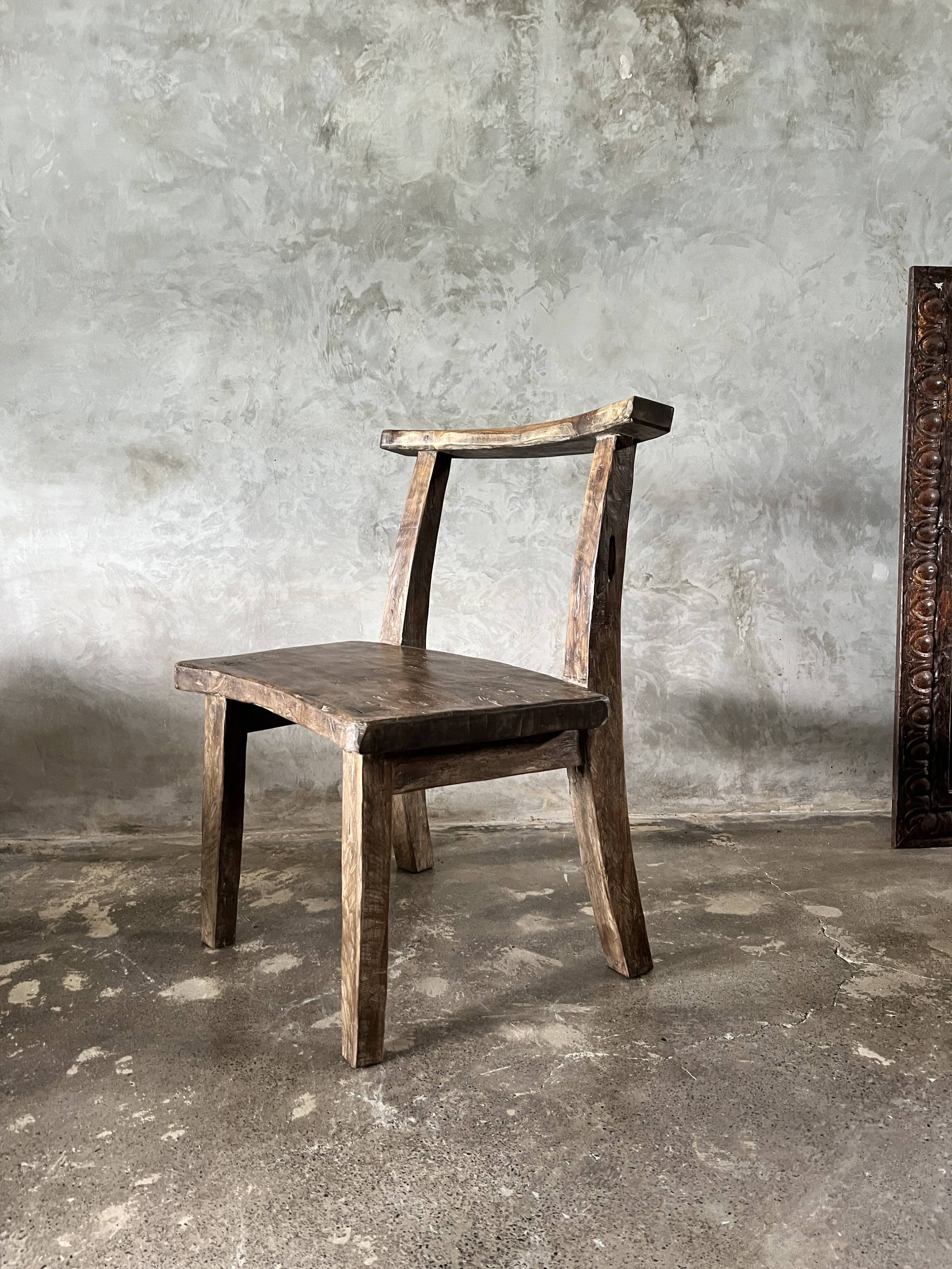 Large old teak chair or armchair H84 L60