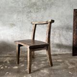 Grande chaise ou fauteuil en teck ancien H84 L60