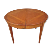 Round table and marquetry with extension