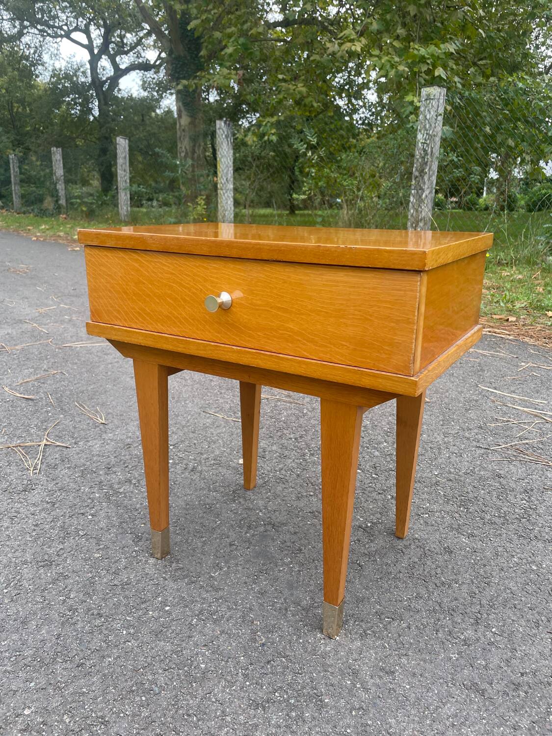 Bedside table with compass feet, 1960s
