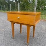 Bedside table with compass feet, 1960s