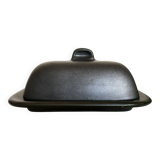 1960 Vallauris enameled earthenware butter dish