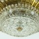 glamorous 1960s mid century CEILING LAMP ceiling fixture brass and glass