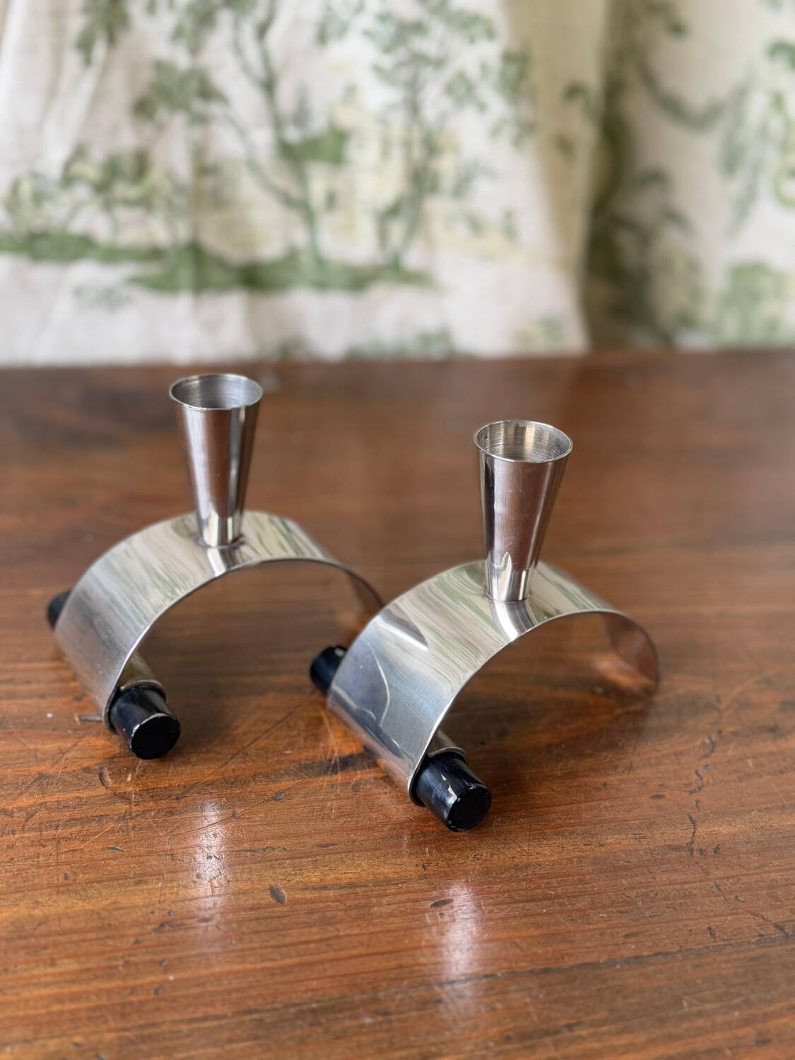 Pair of Brutalist Design Candlesticks – 1950s
