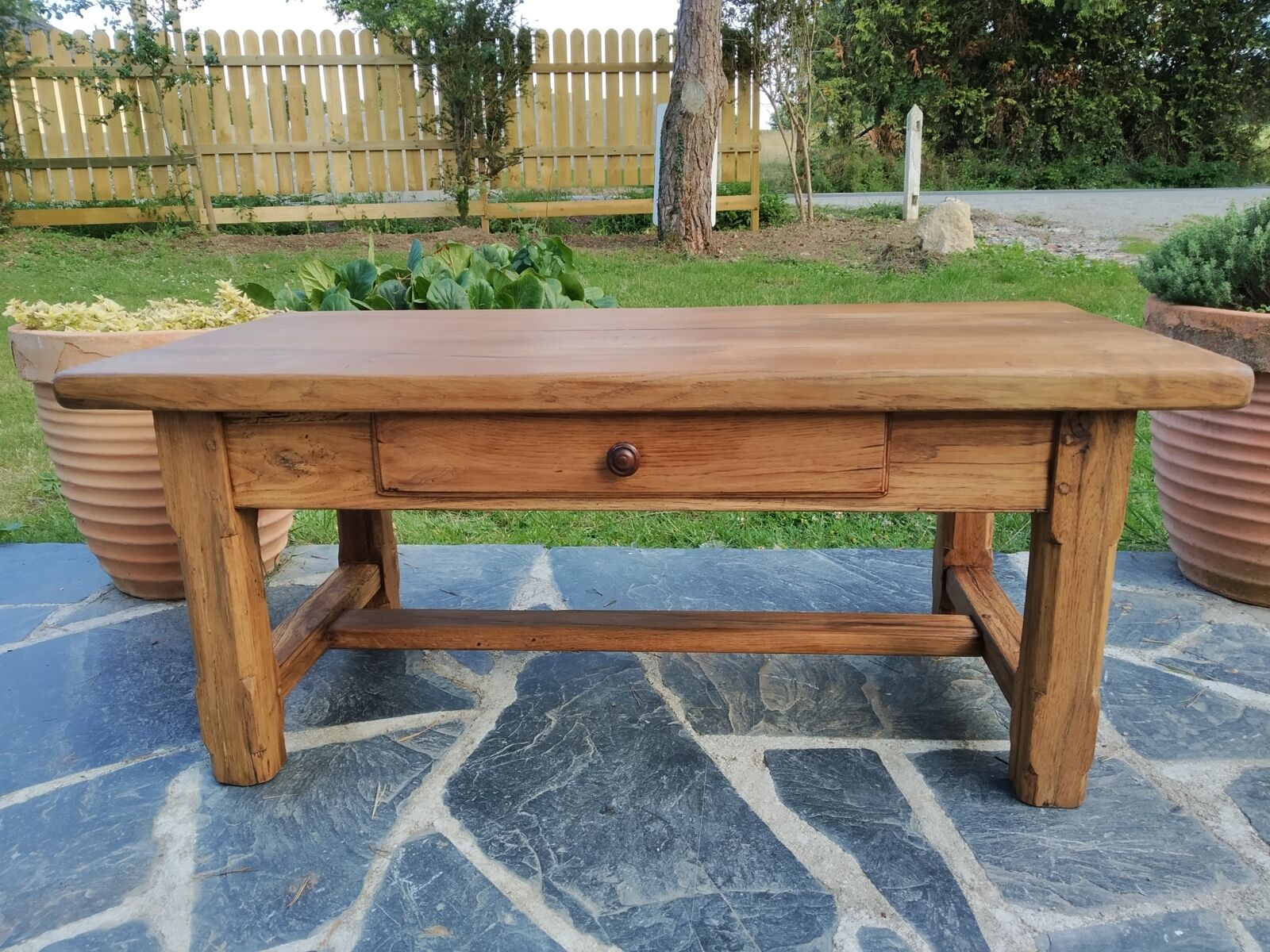 Solid oak farm coffee table