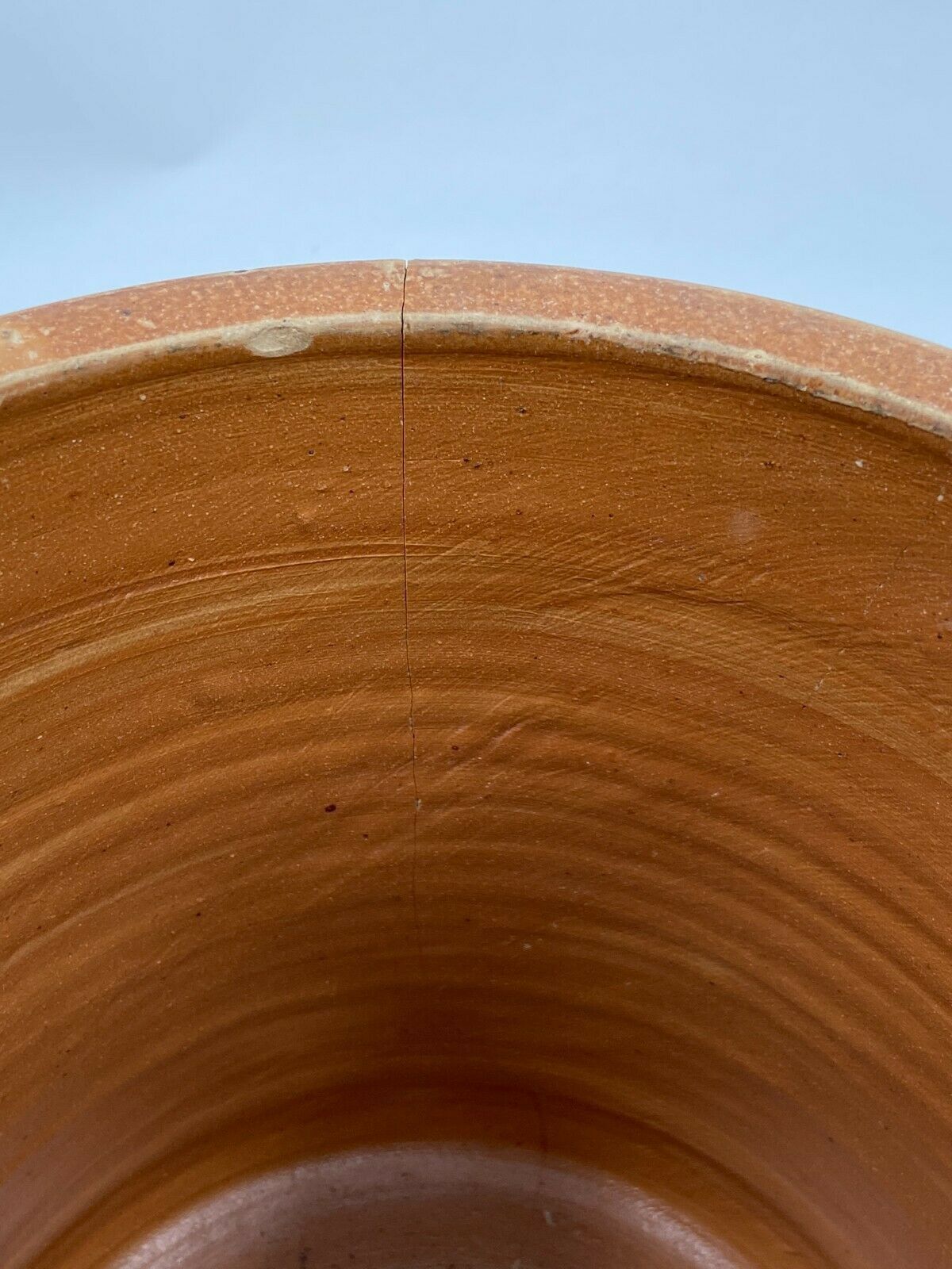 Terracotta tabac pot vernissee XlXeme gb 2 grès de beauvaisis