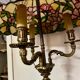 Arts & Crafts table lamp in leaded stained glass, 20th century.