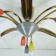 1950s mid century sputnik spider 9-light CEILING LAMP brass metal