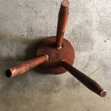 Brutalist Style Tripod Stool in Solid Pine