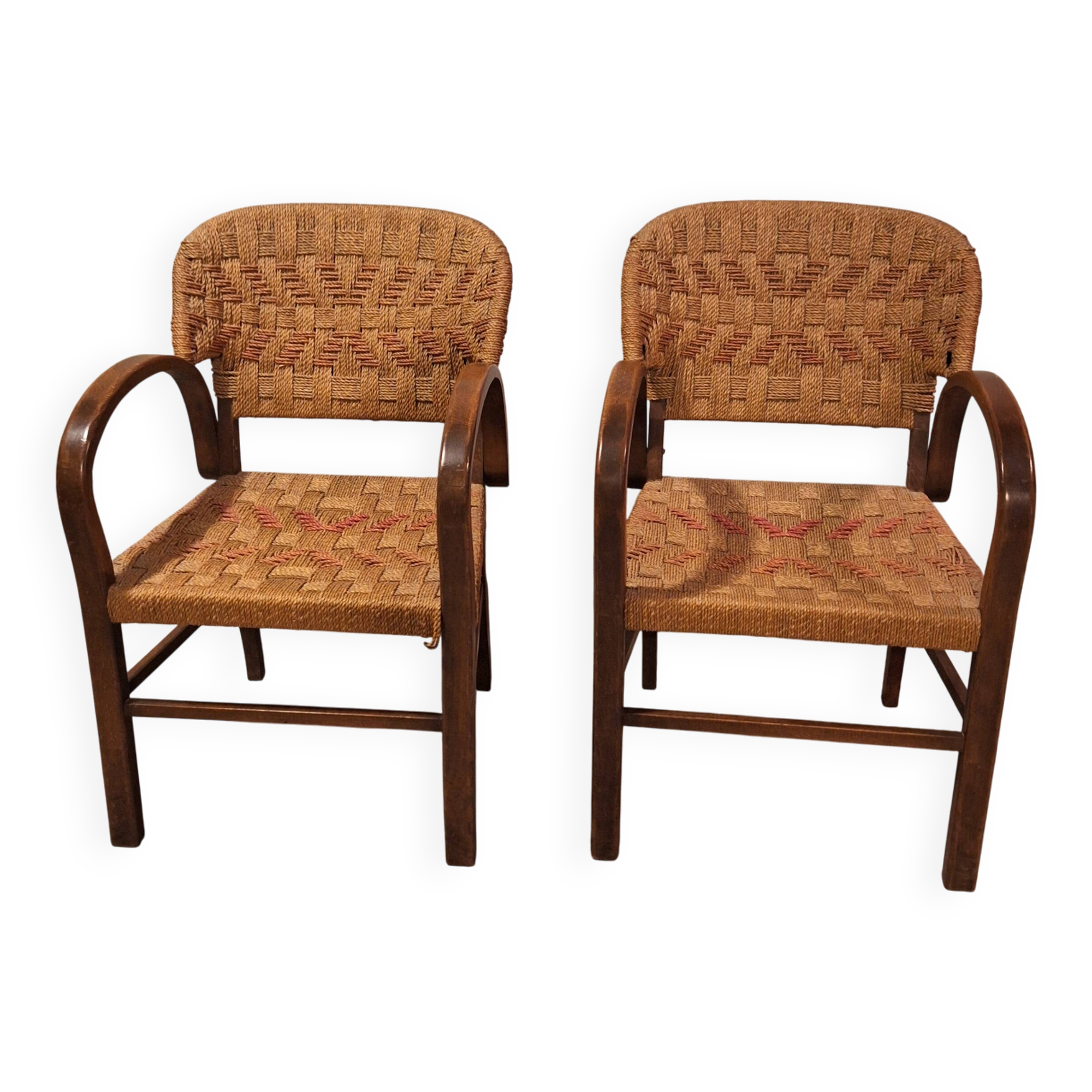 Pair of Bridge armchairs from the 1920s/30s