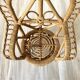 Rattan armchair peacock for doll