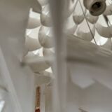 Rhythmic sculptural globe pendant light by H.Milanda, Scandinavian design 1970