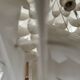 Rhythmic sculptural globe pendant light by H. Milanda, Scandinavian design, 1970