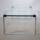 Table basse en verre chromé Draenert 1022 années 1970