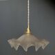Vintage frosted glass lampshade pendant light
