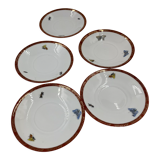 Set of 5 sub-cups Bavaria Japanese décor