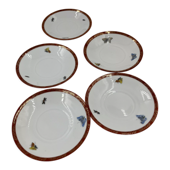 Lot de 5 sous-tasses Bavaria décor Japonais