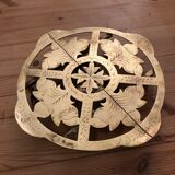 Old copper trifle with candle holder