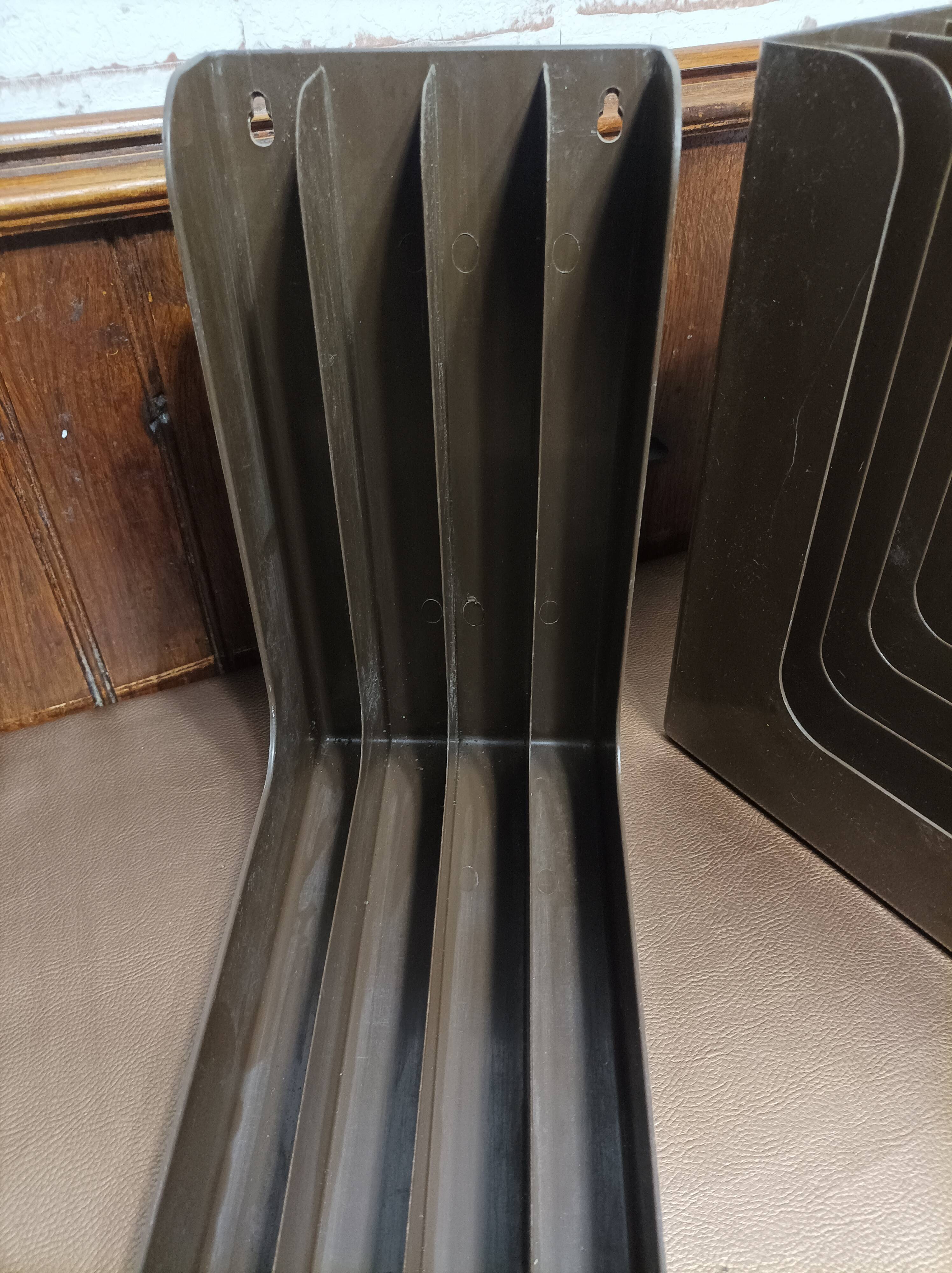 Vintage brown plastic record holder