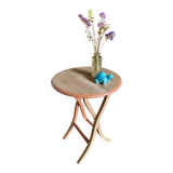 Round folding side table