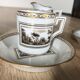 Mocha cups, creamer & sugar bowl in porcelain Richard Ginori