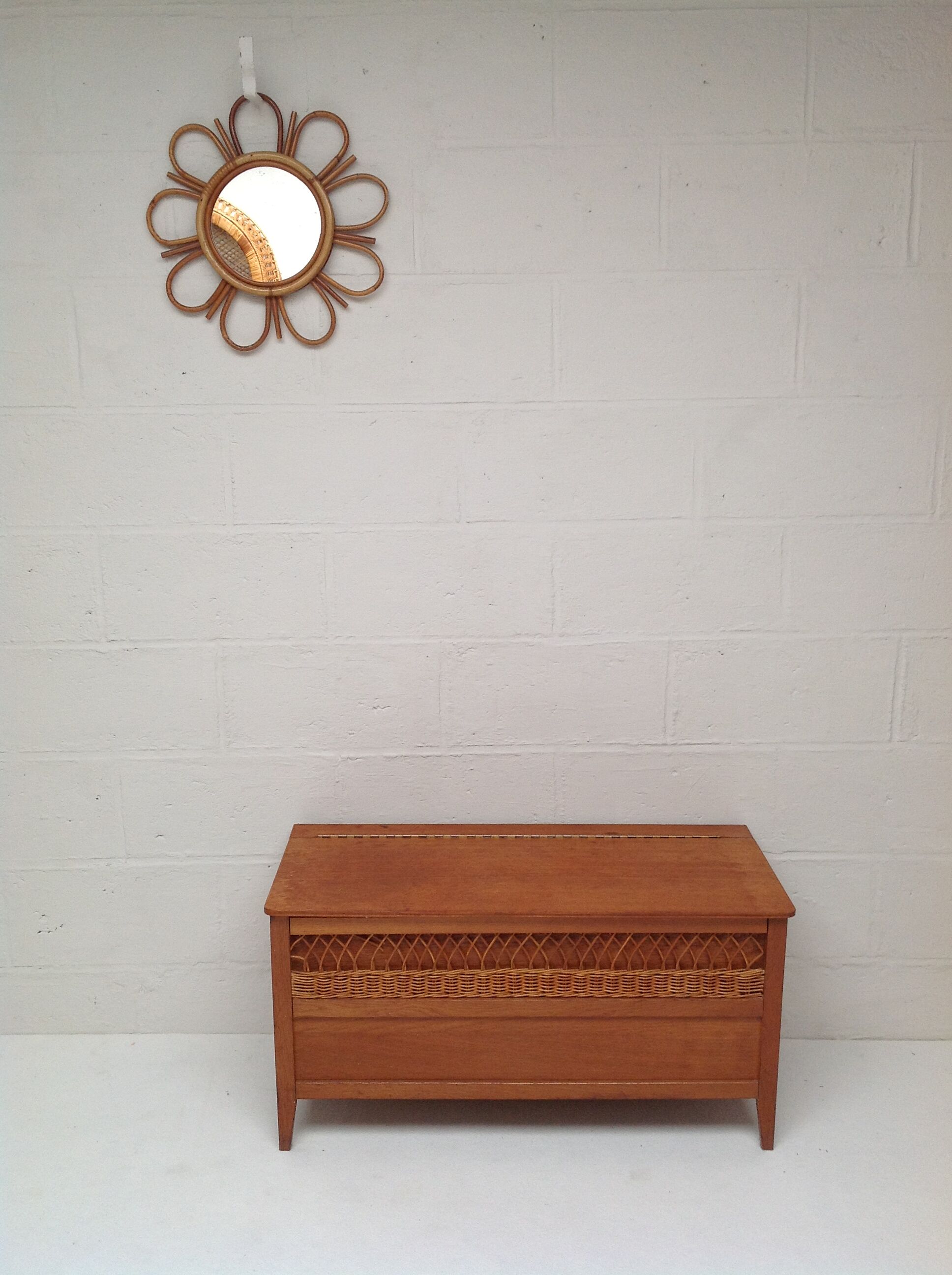 Banc coffre en rotin