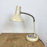 Beige industrial gooseneck table lamp, 1960s