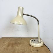 Beige industrial gooseneck table lamp, 1960s