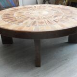 Round coffee table signed capron
